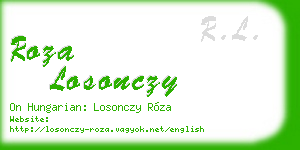roza losonczy business card